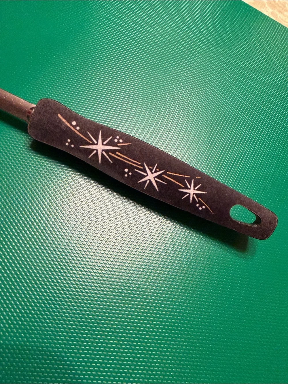 Ekco USA Slotted Angled Spatula Turner Stainless Steel Black Starburst Vintage